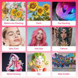 MADETEC Professional Nail Art Airbrush Kit with Compressor - 3 Adjustable PSI (25/35/48), Stable Pressure, 0.2/0.3/0.5mm Nozzles, Non-Clogging for Nail Art, Painting, Model, Cake ect Black MADETEC