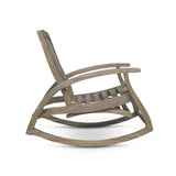 Christopher Knight Home Alva Outdoor Acacia Wood Rocking Chair with Footrest, Gray Finish Christopher Knight Home