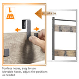 Yaheetech Coat Rack, Hall Tree with Shoe Bench, Entryway Shoe Storage with Coat Rack Stand, 9 Movable Hooks, Industrial Entryway Furniture, Gray Yaheetech