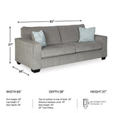 Signature Design by Ashley Altari Modern Sofa with 2 Accent Pillows, Light Gray Signature Design by Ashley