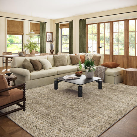 Machine Washable Rugs for Living Room: 8x10 Area Rugs for Bedroom Vintage Stain Resistant Non Slip Low Pile Lightweight Boho Carpet for Kitchen Dining Room Farmhouse Kids Room Nursery palohom