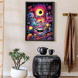 koemhxb Trippy Diamond Painting Kits for Adults-Eye Diamond Art Kits for Adults Beginner, Cartoon Gem Art Kits for Gift Home Wall Decor(12x16inch) koemhxb