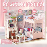 Flever Dollhouse Miniature DIY House Kit Creative Room with Furniture and Cover for Romantic Artwork Gift(Mood for Love) Flever