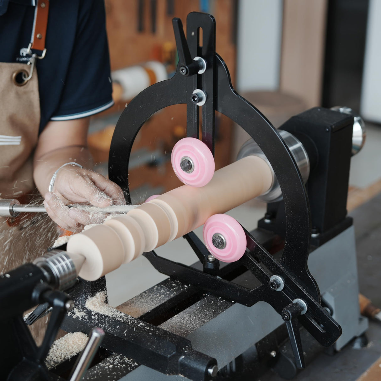 BMWOOD MC-FS8 Woodturning Steady Rest for 10inch and 12inch Swing Size Lathe for Spindle Woodturning. BMWOOD