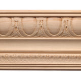 1687A-4FTWHW Unfinished White Hardwood Egg & Dart Crown Moulding ORNAMENTAL