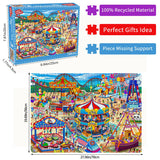 Jigsaw Puzzles for Adults 1000 Piece Puzzle for Adults 1000 Pieces Puzzle 1000 Pieces-Amusement Park HUADADA