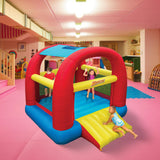 Banzai Bounce ’N’ Slide Cool Canopy Inflatable Indoor Outdoor Bounce House with Slide and Blower BANZAI
