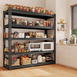 Lauxery Garage Shelving, 48" Wide 5-Tier 3000lbs, Boltless Assembly, Adjustable Large Garage Storage Shelves, 48" W x 24" D x 72" H Heavy Duty Storage Rack Lauxery