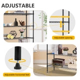 BestOffice | 6-Tier Wire Storage Shelves | 42x16x72 | Black | with Adjustable Racks | Heavy-Duty Metal Shelf, Holds Upto 1500 lbs | No-Tool Assembly | Ideal for Home & Garage Shelving BestOffice