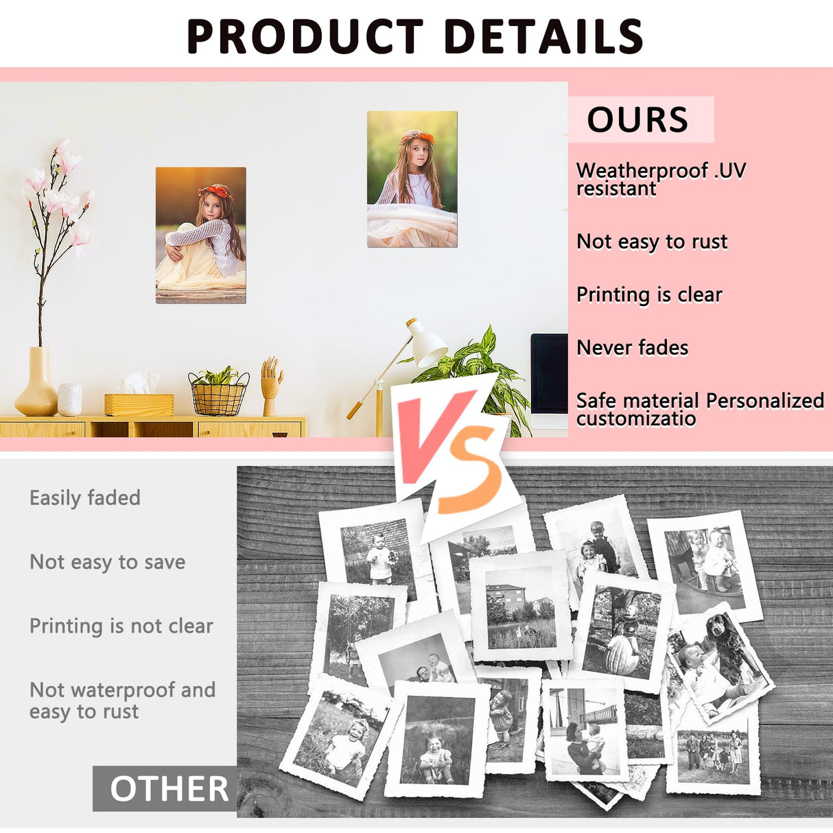 Beclumas 20 Pack 8''x10'' Sublimation Metal Photo Blanks, 0.45mm Aluminum Photo Sign Blank for DIY Printing, Wall Decor, Room Decor Beclumas