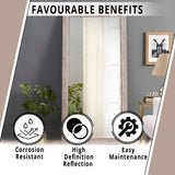 Naomi Home Farmhouse Full-Length Mirror with Wood Frame – Rustic 66"x32" Large Floor Mirror, Elegant Full Body Standing or Wall Mirror, Rustic Wood Mirror Full Length for Bedroom, Warm Grey Finish Naomi Home