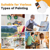 CONDA Canvas Boards for Painting, 8 x 10 inch, 12 Pack, 100% Cotton Canvas Panels, White Blank Canvases, Primed, Acid-Free, Artist Quality for Acrylic, Pouring Watercolor & Oil Painting conda