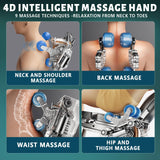 HealthRelife 4D Massage Chair Full Body Zero Gravity Recliner - 55“ SL-Track,15 Auto Modes,11 Massage Technique,40 Airbags Massage,with Yoga Stretch,APP Control,Shiatsu Foot Massage(DarkBlue) HealthRelife