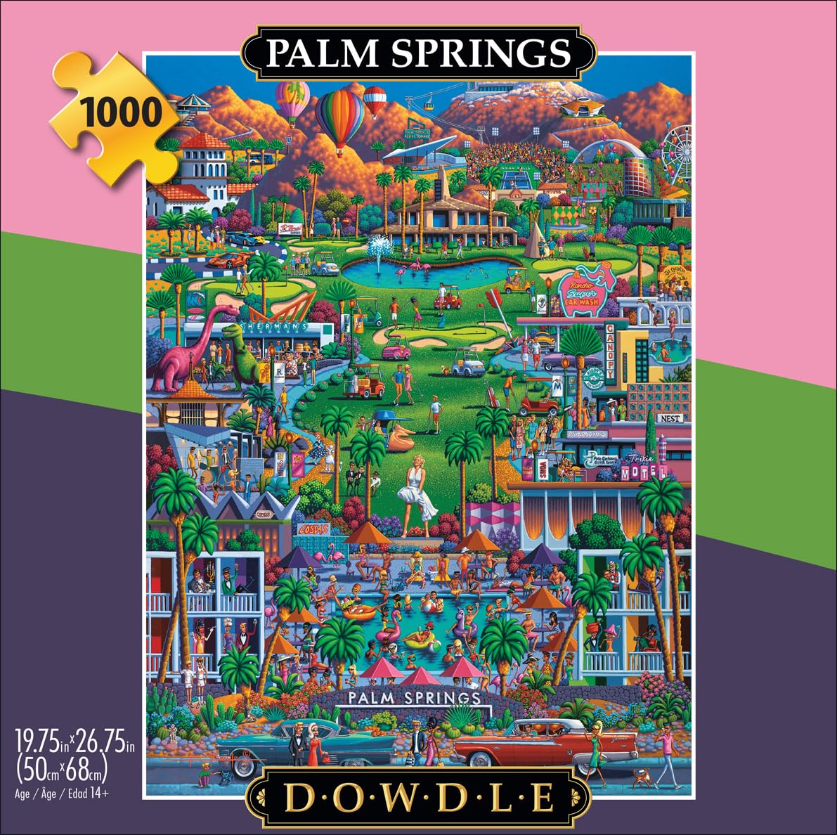 Buffalo Games - Eric Dowdle - Palm Springs - 1000 Piece Jigsaw Puzzle for Adults -Challenging Puzzle Perfect for Game Nights - Finished Size is 26.75 x 19.75 Buffalo Games