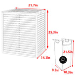 VEIKOU Hamper with Lid, Bamboo Laundry Hamper 2 Compartment, Divider Dirty Clothes Hamper, 120L Large Foldable Laundry Hamper with Removable Liners Bags VEIKOU