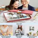 SJUTOUCI Diamond Painting Kits for Adults, Winter Diamond Art Kits for Beginners, 5D DIY Diamond Bead Dot Art, Full Drill Gem Craft Home Decor 12x12 inch, Snowscape SJUTOUCI