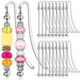 Dunzoom 20 Pcs Beadable Bookmarks DIY Metal Blank Bar Bookmark Silver for Beads Modern Beaded Bookmark Craft Jewelry Pendant Charm Gift for Book Lovers Student Teacher Office Supplies Dunzoom