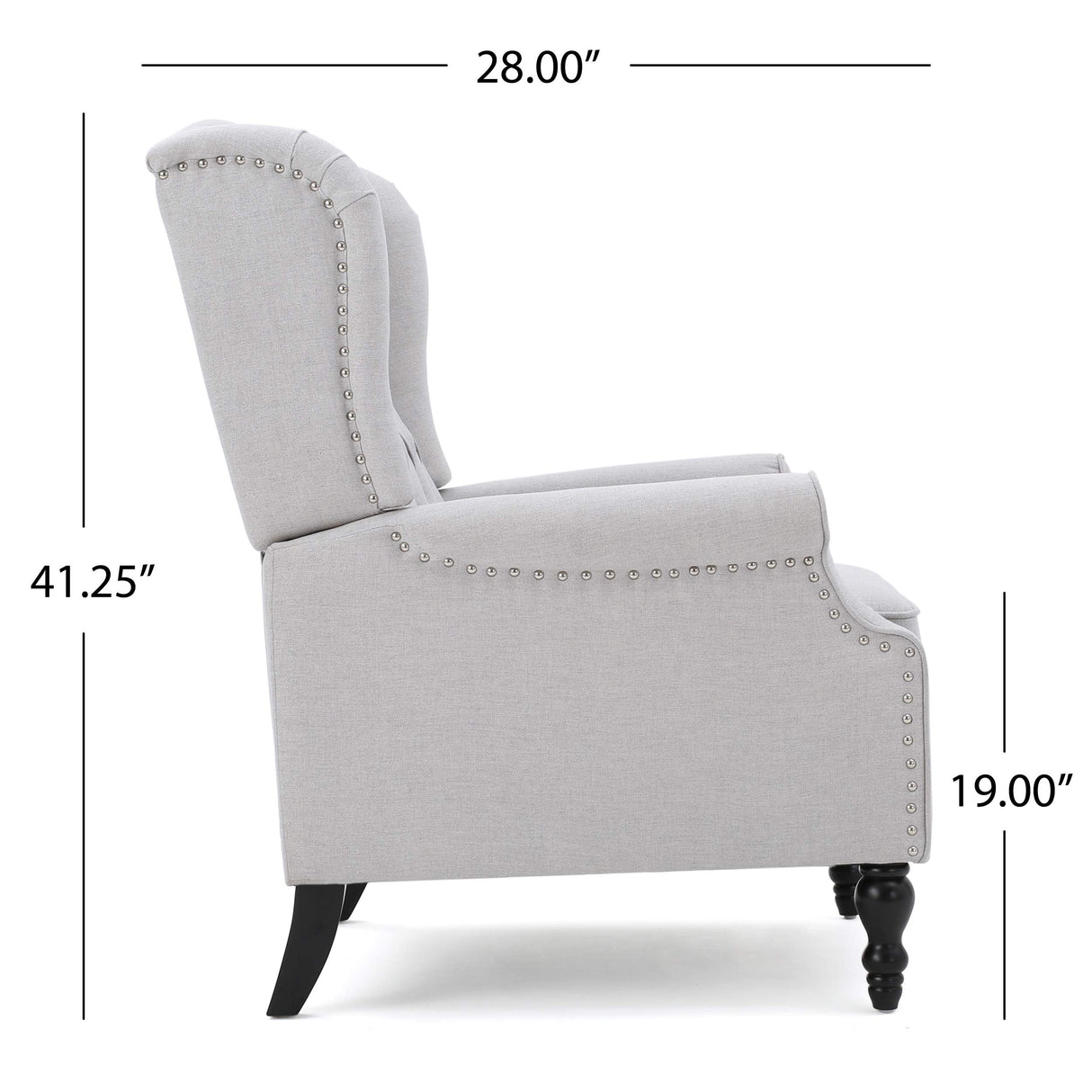 Christopher Knight Home Earlean Fabric Recliner (Set of 2), Light Gray, Dark Brown Christopher Knight Home