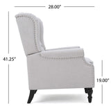 Christopher Knight Home Earlean Fabric Recliner (Set of 2), Light Gray, Dark Brown Christopher Knight Home