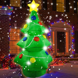 4 Ft Inflatable Christmas Tree with LED Lights Christmas Blow Up Yard Decoration Light Up Tree for Holiday Garden Lawn Outdoor Decor OceanWings