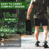 Antifir Collapsible Wagon with Large Capacity, Utility Wagons Carts Heavy Duty Foldable, Portable Folding Wagon with All-Terrain Wheels for Grocery Gardening Sports Shopping Fishing (Black) Antifir