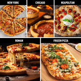 Multi-Fuel Pizza Oven Outdoor, 12" Portable Wood and Gas Fired Pizza Oven with Thermometer,Gas Hose & Pizza Stone,Heats up to 1000°F,Stainless Steel Pizza Oven for Backyard or Camping (Black) WOOCIT