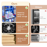 Jocisland 18x14 Inch Display Cabinet with RGB Lights, 4-Tier Storage Display Case for Collectibles, Adjustable Shelves, MDF and Tempered Glass, Black Jocisland