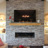 Heimlove Fireplace Mantel 48 Inch,Floating Fireplace Mantel Wood Shelf,Wall Mounted Rustic Wood Display Shelf for Home Decor,Rustic Traditional,Farmhouse Fireplace Mantel Shelves | 48"x 8"x 6"-Natural Heimlove