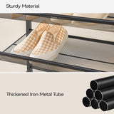 Nunsino Shoe Rack, Long Shoe Organizer,Max Holds 50 Pairs,8 Tier Metal Shoe Storage Shelf,4-Tier Stackable Shoes Organizer for Garage, Entryway, Black Nunsino