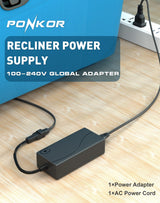 Power Recliner Power Supply, AC/DC Switching Power Supply Transformer 2-pin 29V/24V 2A Adapter with AC Power Cord for Electric Power Recliner Lift Chair Ponkor