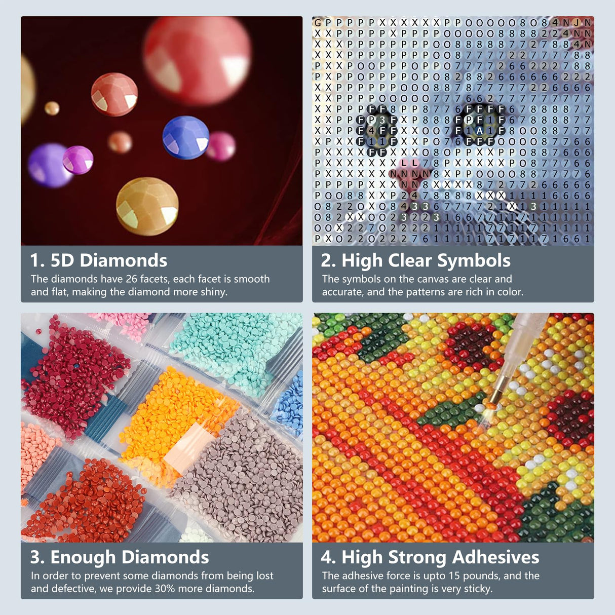 SJUTOUCI White Cat and Tiger Diamond Painting Kits for Adults, Diamond Art for Beginners, 5D Round Diamond Dots Gem Craft Art Home Wall Decor 12x12 inch, Animals SJUTOUCI