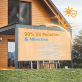 VICLLAX Shade Fabric Sun Shade Cloth Privacy Screen with Grommets for Patio Garden Pergola Cover Canopy 8x8 FT, Wheat VICLLAX