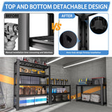 Nexvrtau 5-Tier Heavy Duty Garage Shelving Unit with Wire Shelves,3000 LBS Capacity Metal Storage Rack 72"H x 48"W x 20"D,Adjustable Boltless Steel Shelves for Garage,Basement,Pantry,Warehouse.1 Pack Nexvrtau