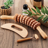 16-in-1 Wood Therapy Massage Tools Set Maderoterapia Kit Therapy Tools for Body Sculpting Muscle Pain Relief Lymphatic Drainage Women Face Wood Roller Fascia Massage Boao
