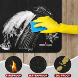 48 x 30 Inches Under Grill Mat for Outdoor Grill, Double-Sided Fireproof grill Mat, Indoor Fireplace Mat Fire Pit Mat, Waterproof Oil-Proof BBQ Floor Pads, Deck and Patio Protectors Mat RERAMDO