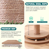 Aplatho Scratching Posts for Indoor Cats Adults - 33.2" Tall Cat Scratching Post with Sisal Rope - Cute Kitten Cat Tree Scratching Post with Interactive Ball Track Aplatho