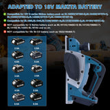 ConBlom Cordless Hand Planer 3-1/4", Handheld Wood Planer Compatible with Makita 18V Battery, 15000RPM, Electric Planer for Woodworking (Tool Only) (Blue) ConBlom