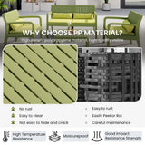 UDPATIO Resin Patio Furniture Set, No Rust Modular Outdoor Sectional Sofa Set, All Weather Patio Conversation Set, for Backyard, Deck, Poolside with Coffee Table, 4pc Grey UDPATIO