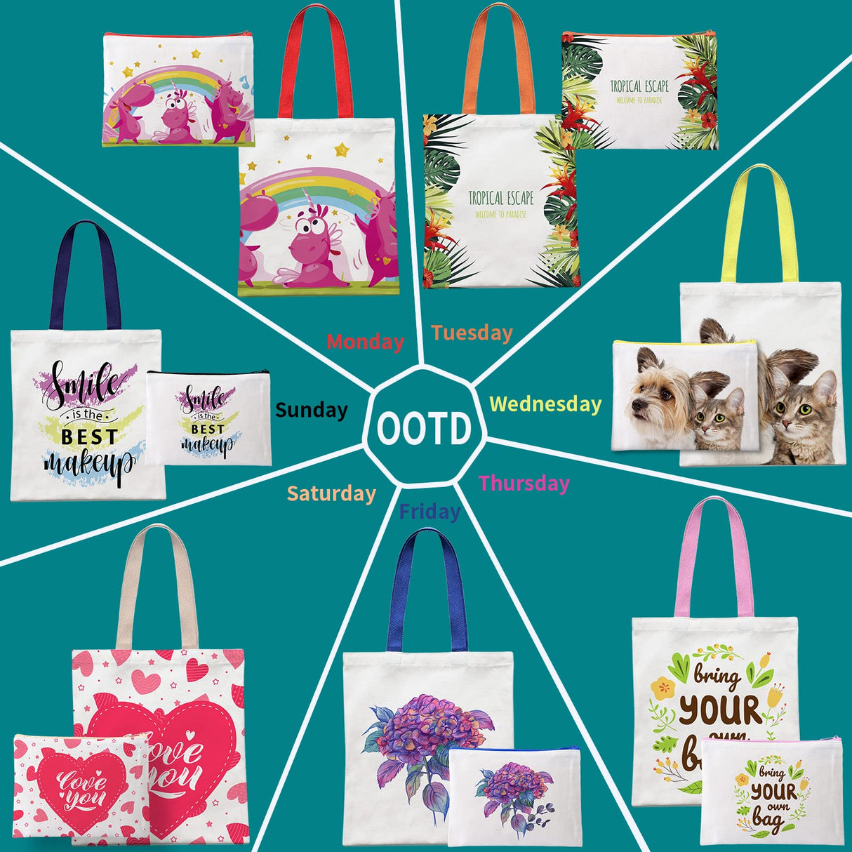 MAFYE 30 Pack Sublimation Blanks Tote bags, Reusable Grocery Bags DIY Heat Transfer Canvas Tote Bags Cosmetic Makeup Bags Shopping Bags with Customized Color for DIY, Advertising, Christmas Craft MAFYE