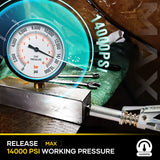 Saker Grease Gun Coupler,Compatible with All Grease Guns 1/8" NPT Fittings（Suitable for diameters Greater Than 14mm,Upgrade to 14000 PSI Saker