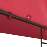 BenefitUSA Replacement 10'X10'Gazebo Canopy top Patio Pavilion Cover Sunshade Polyester Single Tier (Burgundy) BenefitUSA