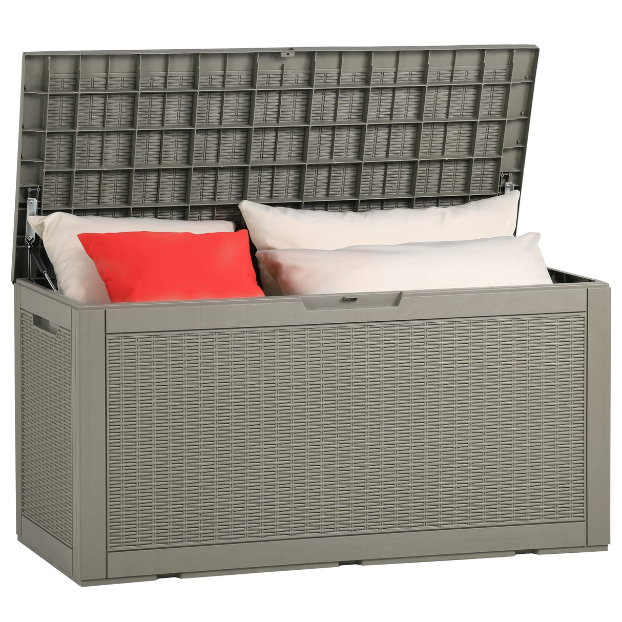 YITAHOME 100 Gallon Large Deck Box, Outdoor Resin Storage Boxes for Patio Furniture, Outdoor Cushions, Garden Tools, Water Resistant and Lockable YITAHOME