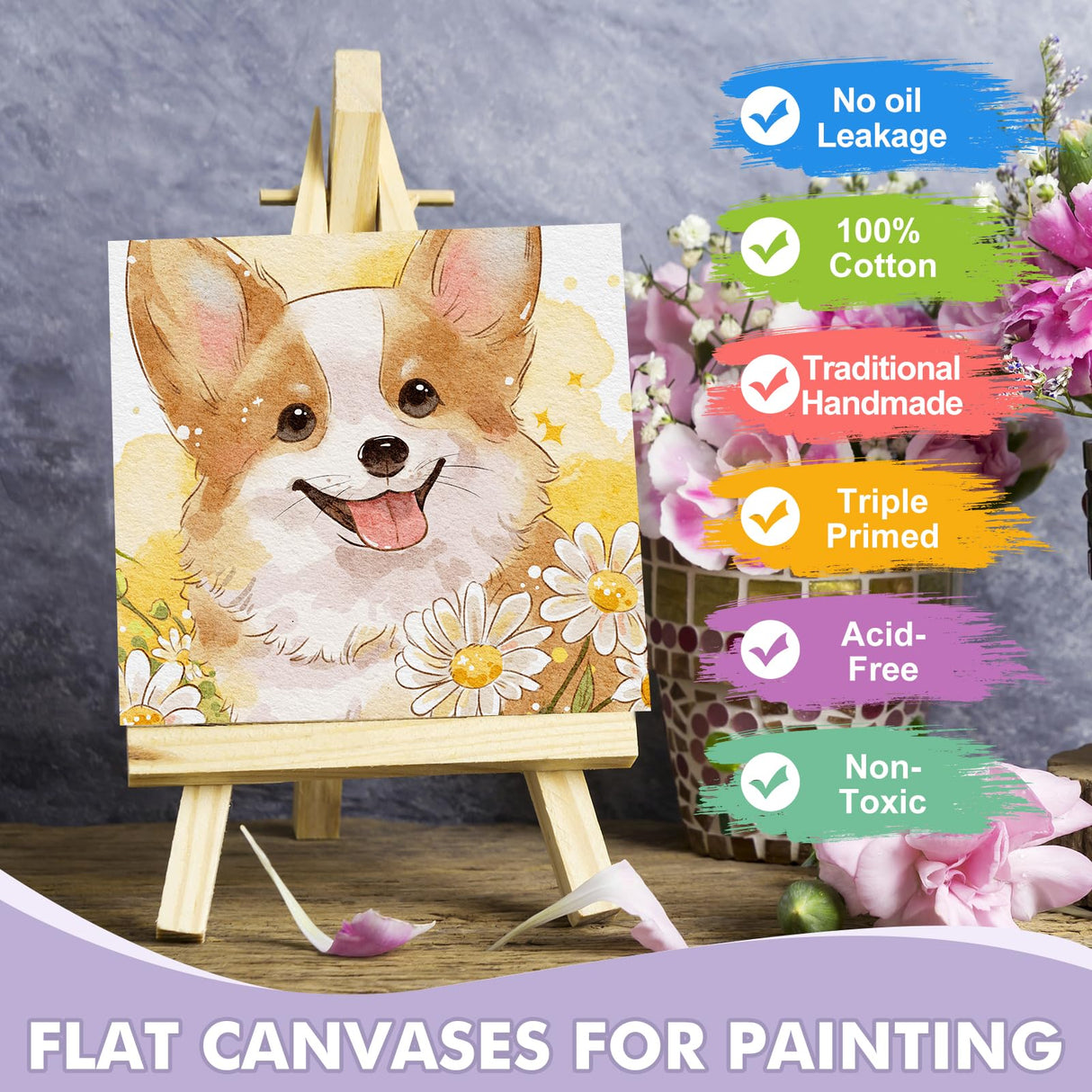 FUMILE Canvas Boards for Painting 8x8, 6 Pack Canvases for Painting Primed Acid Free Blank Canvas Panels for Painting Canvas for Classroom and Painting Parties. FUMILE