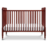 DaVinci Jenny Lind 3-in-1 Convertible Crib in Rich Cherry, Removable Wheels, Greenguard Gold Certified DaVinci