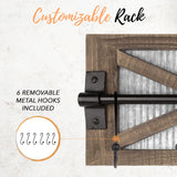 Autumn Alley Rustic Coat Rack Wall Mount – Multi-Purpose Farmhouse Wood and Metal Coat Hooks Wall Mount for Entryway, Bathroom, or Kitchen Autumn Alley