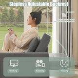 52" Sleeper Sofa with Pull-Out Bed, 3-in-1 Convertible Sofa Bed, Loveseat with Stepless Adjustable Backrest and Side Pocket, for Living Room Dorm Apartment, Linen, Light Gray GOSUHI