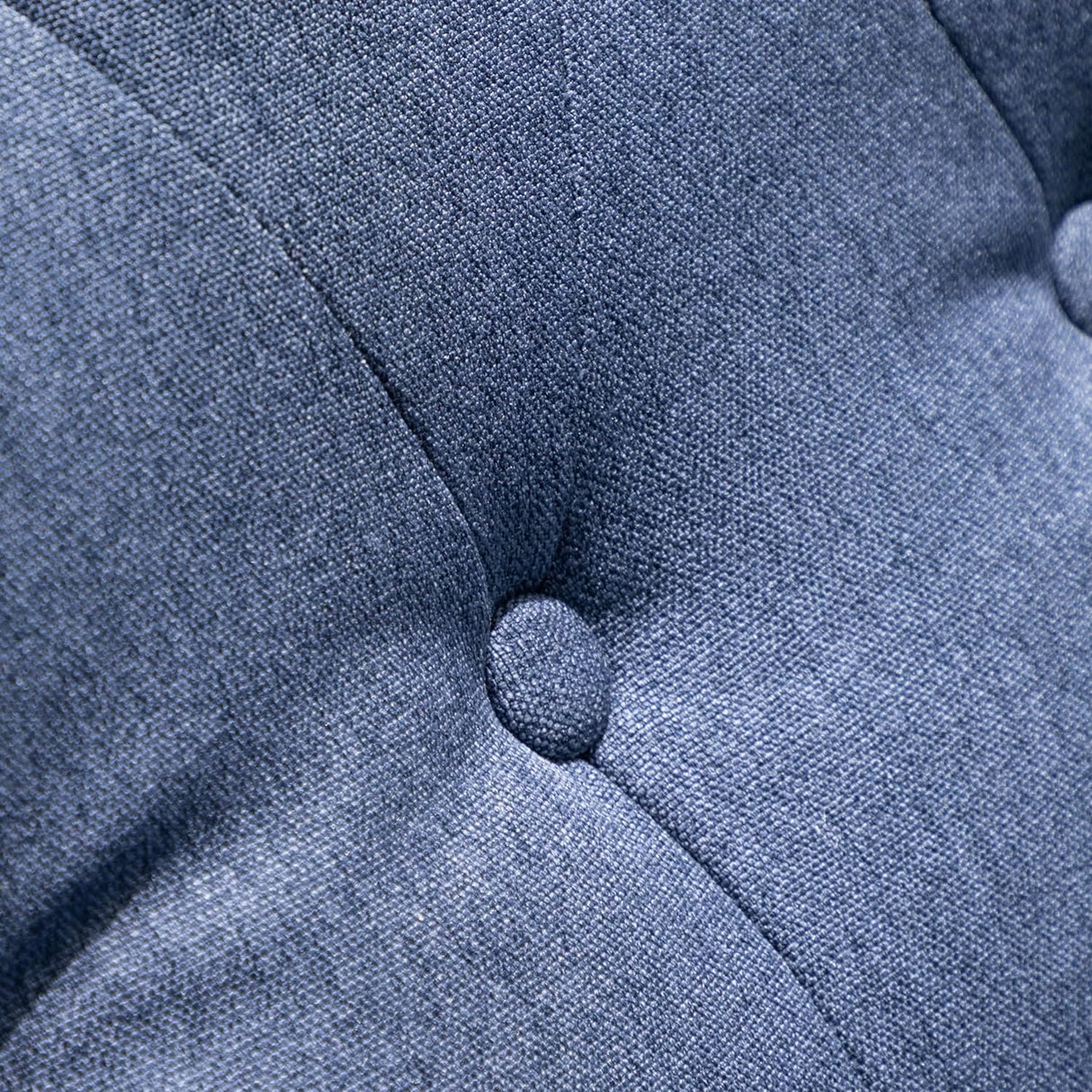 Mid Century Wingback Recliner Chair for Adults, Modern Linen Fabric Push Back Recliner Chairs with Button Tufted Upholstered Back & Footrest, Manual Recliner Chais for Living Room, Nursery, Blue BALIAA