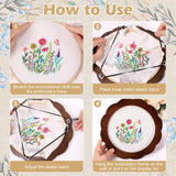 4 Sets Wood Embroidery Hoop Frame 8 Inch Sunflower Embroidery Display Frame Large Round Wooden Embroidery Frame for Finished Cross Stitch Hoop Frame DIY Decor Sewing Ornaments WHXGG