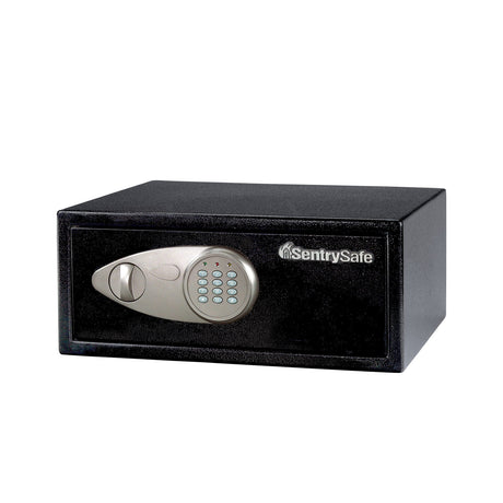 SentrySafe Shelf Safe with Digital Keypad Lock, Steel Safe with Interior Lining and Bolt Down Kit for Money, Jewelry, or Gun Storage, 0.78 Cubic Feet, 7.1 x 16.9 x 13.8 Inches, X075 SentrySafe