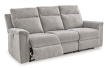 Signature Design by Ashley Barnsana Minimalist Power Reclining Sofa with USB Charging Ports, Light Gray Signature Design by Ashley